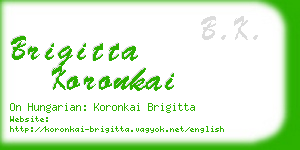 brigitta koronkai business card